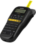 Knockout Performance P Touch Pro Label Maker equipped with one touch keys, displaying label on tape, black design.