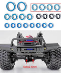 22 Piece Metal Sealed Bearing Set For 1 To 18 RC Cars Beef Up Your RC Car Upgrades And Replacements Durable Bearings Deliver Smooth Performance Reduced Friction Long Lasting Ride, displayed on model car and bearings layout.