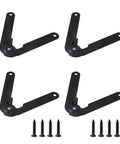 180 Degree Rotatable Lid Hinges, 9 Inch Folding Hinges, Beefed Up Heavy Duty Reinforced 4 Pack For Toolboxes Chests And Storage Lids, Durable Steel Construction With Smooth Operation. Four black steel hinges with screws