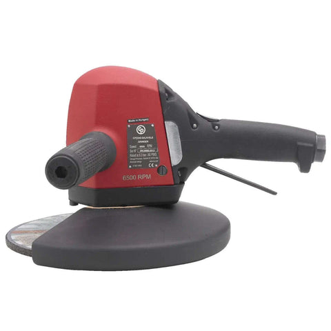 Pneumatic Angle Grinder Delivers 6500 Rpm And 3.7 Horsepower For Knockout Grinding Air Powered Tool with ergonomic grip.