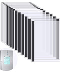 15 Pack Magnetic Sign Holders For 8.5 By 11 Documents, rigid clear plastic frames with strong magnetic borders, ideal for office use
