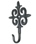 Rock Solid Cast Iron Wall Hook Knockout Vintage Charm For Entryway And Master Bedroom Bullet Proof Heavy Duty Towel And Coat Rack, matte black finish.