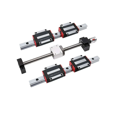 Ditch The Guesswork With This High Precision Linear Guide Rail Kit Featuring Two Square HGH20CA Slides And A Smooth SFU1605 Ball Screw Assembly Plus End Nuts and Couplings For Serious CNC Upgrade Projects That Need Reliable Motion. CNC linear guide rail kit with two HGH20CA slides and SFU1605 ball screw assembly