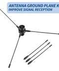 Go-To Dual Band Vehicle Ham Radio Antenna With Ground Planes Magnetic Base Mount For 136-174 MHz VHF And 400-470 MHz UHF, ground plane kit