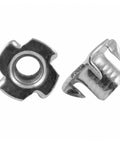 Beefy Four Claw T Nuts M4 To M10 Carbon Steel Blind Pronged Insert close-up view showing claws and threading