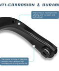 Front Upper Control Arm And Ball Joint Replacement Kit For Chevy Trailblazer GMC Envoy Buick Rainier Oldsmobile Bravada Saab 9-7x Four Piece Set Beefed-Up Front End Suspension Upgrade Fits 2002 Through 2009 And Related SUVs, black steel