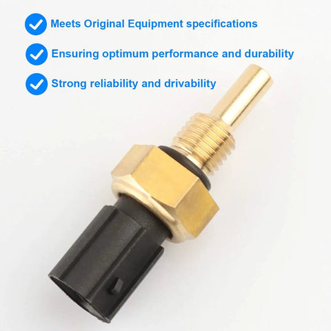Engine Coolant Temperature Sensor 1580811 Drop In Swap For Honda And Acura close-up showing black and gold sensor design.