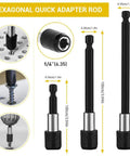 Hexagonal quick adapter rod, part of Crazy Handy Flexible Drill Bit Extension and Universal Socket Wrench Set with 105 Degree Right Angle