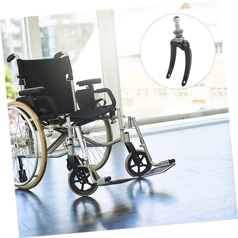2 Pack Wheelchair Front Fork Bracket With Replacement Bearings For Heavy Duty Metal Wheel Mount Zero Hassle Setup Rolls Slick And Steady Top Shelf Mobility Upgrade