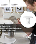 Four Pack Stand Mixer Attachment Organizer For KitchenAid Accessories with Flex Edge Beater, Flat Beater, hooks, and whip.