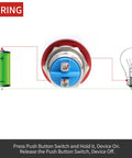Wiring diagram for Red 22mm Mushroom Head Momentary Push Button Switch IP65 Waterproof 5A SPST 12V 24V 36V DC 110V 250V AC