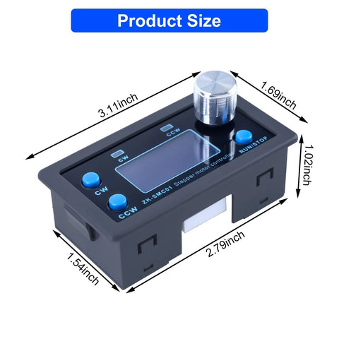 PEMENOL CNC stepper motor controller with LCD display and blue control knobs for NEMA 17/23 motors