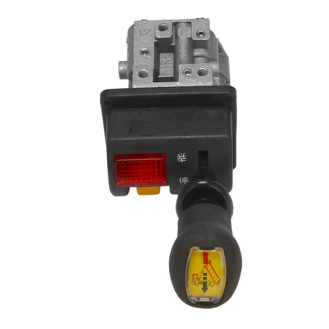 Front view of cab mounted proportional control valves with PTO switch for heavy duty dump tipper hydraulic system remote control.