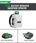3 Gallon Backpack Sprayer Battery Powered With 18V Compatibility Translucent Tank Seven Nozzles And Adjustable Pressure