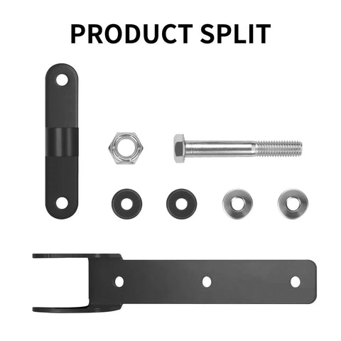 Beefy Built Sealed Bearing 13 Inch Gate Hinges components; bolt, nut, washers, hinge plates for outdoor driveway gates up to 1000 lbs.