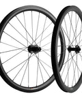 38mm Carbon Tubeless Disc Road Wheelset 700C with Center Lock front 12x100mm rear 12x142mm, 31mm wide tubeless ready.
