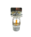 6 Pack Sidewall Fire Sprinkler Heads 135 F 57 C Chrome Plated Copper Alloy Body with glass bulb and threaded base.