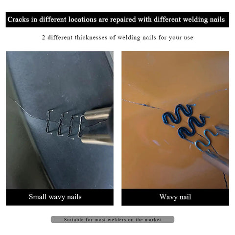 Detail of Hot Staples Welding Rods 500 Pcs Set 0.6mm 0.8mm repaired cracks in bumper and dashboard plastic