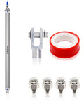 Compact 16mm Bore 300mm Stroke Air Cylinder Double Action Single Rod With Y Connector And Four Pneumatic Quick Fittings MAL16x300