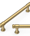 Champagne Bronze Cabinet Pulls 10 Pack Heavy Duty Solid Kitchen Drawer Handles 5 Inch Hole Center 128mm Durable Metal Hardware