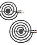 Two coils from Four Piece Surface Burner Element Replacement Set for GE Hotpoint Stoves 6 Inch WB30X254 and 8 Inch WB30X253