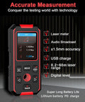 Heavy Duty Stud Finder Wall Scanner With 60 Ft Laser Measure Built In Digital Spirit Level showing screen and buttons for accurate measurements.