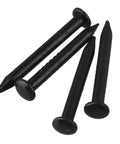 Black round head decorative nails, 4 pieces, shown at different angles on white background, not product in focus.