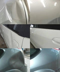 Before and after of dent repair on car panels using Heavy Duty 3000W Stud Welder Dent Puller With Adjustable Voltage