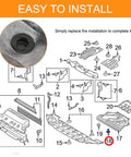 All In One M6 U Clip Automotive Kit With Speed Nuts And Screw Clips For Engine Splash Shield And Fender Liner Car Accessories Heavy Duty Carbon Steel Hardware installation diagram for engine splash shield and fender liner