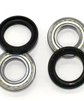 Front Wheel Hub Oil Seal And Bearing Kit For 400 EXC MXC And 520 SX Racing 4 Stroke Dirt Bikes shown with seals and bearings