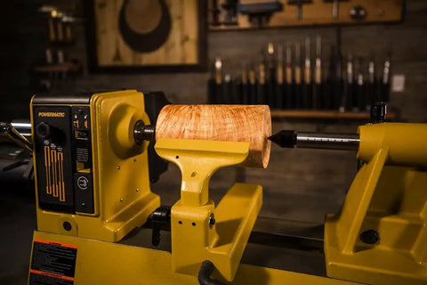 Woodturning lathe with 6 Inch Tool Rest For 3520A 3520B 3520C And 4224 Lathes With 1 Inch Tool Post Diameter, yellow finish