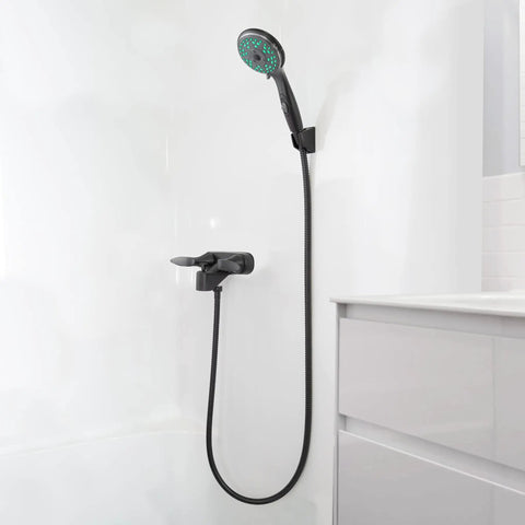 Rv Tub And Shower Faucet Diverter Valve With Winged Levers Matte Black Finish for seamless temperature control in RV bathroom
