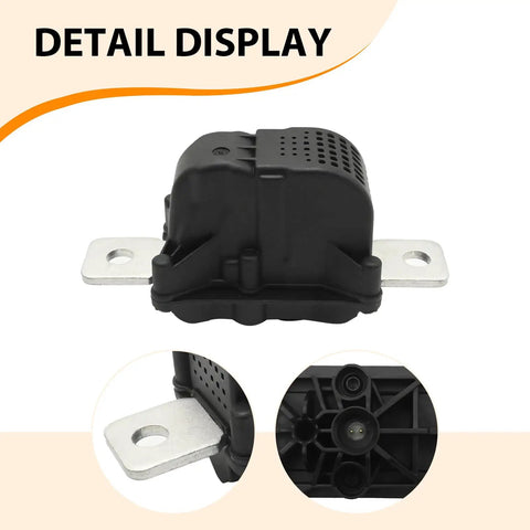 Straight Up Badass High Voltage Battery Disconnect Pyro Fuse Fits Tesla Model 3 And Model Y 2017 To 2023 view showing top and side angles.