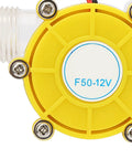 Customizable Micro Hydro Water Generator For Small Scale Renewable Energy Projects, 12V DC turbine, yellow casing, F50-12V label
