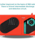 Electronic DIY Radio Kit With 3V 6 Tube S66E Classic Circuit 535-1620KHz, red casing, front view showing dials and speaker.