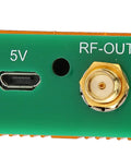 Close-up of RF output and 5V input on Wideband RF Power Preamplifier 0.1MHz To 6GHz With Built In Battery 1.95GHz 20dB