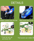 Remote Control Farm Tractor Truck With Two Rechargeable Batteries And Realistic Cab Lights For Kids Aged Three To Six, feature details.