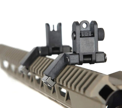 Ultralight Flip Up Sight, 45 Degree Offset Rapid Transition Front And Rear Backup Sights For Rifles on Picatinny rail