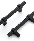 Matte Black 25 Pack Cabinet Handles 3 Inch Hole Centers 5 Inch Overall Length Square Base Drawer Pulls For Kitchen Cabinets