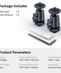 Two Pack Pro Grade Mini Ball Head With One Quarter Inch Screw and Removable Shoe Mount, Aluminum Tripod Head and Allen Wrenches