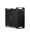 Goes Hard Eight Bay External Storage Enclosure delivers high-speed transfers, featuring a sleek black design with USB ports.