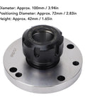 Heavy Duty Carbon Steel Lathe Collet Chuck With 100mm Diameter And 42mm Height For Secure Clamping In Precision CNC Machining Tasks