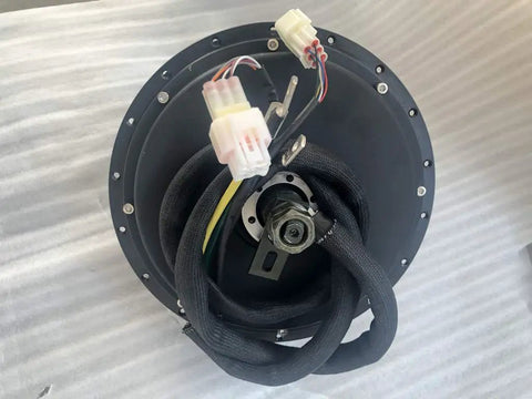 Badass 5000W Electric Bike Hub Motor Packing Killer High Torque And 10kW Peak Power 48V To 120V Heavy Duty Conversion Kit rear view with wiring.