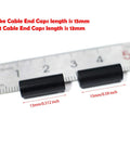 50 Piece Aluminum Alloy Bike Cable End Caps Kit For 4mm And 5mm Derailleur And Brake Wires Ferrule Set For Shifter Housings shown with ruler for size reference