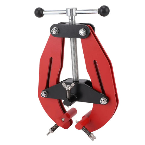 Heavy Duty Adjustable Pipe Alignment Clamp With Quick Acting Dual Handle Screws for precise welding on 2 to 6 inch pipes.
