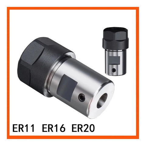Heavy Duty Chuck Spindle Motor Shaft Extension Rod For Milling And Lathes Ensures Stable High Speed CNC Cutting Reduces Vibration Improves Finish With Durable Hard Steel Build, featuring ER11 ER16 ER20 compatibility.