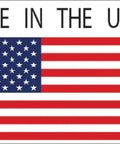 American flag with text 'Made in the U.S.A.'