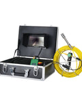 Heavy Duty Dual Lens Borescope With Seven Inch Monitor And Forty Meter Waterproof Cable inside rugged armor carry case with equipment.