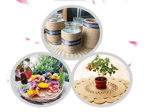 Natural Sisal Rope One Quarter Inch Thick 328 Feet 100 Meters Heavy Duty Twine For Cat Scratcher Posts Garden Binding Crafts