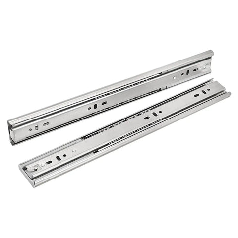 2 Pack Stainless Steel Drawer Slides 10 To 22 Inch Cabinet Rails Heavy Duty 45 Kg Load Capacity 304 Stainless Steel 1.2 Mm Thick